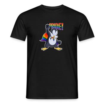 Penguin I LGBTQ Flag I Rainbow Flag I Gay Pride - Männer T-Shirt - Schwarz - Vorne - AI Model Male 178 light (178cm)