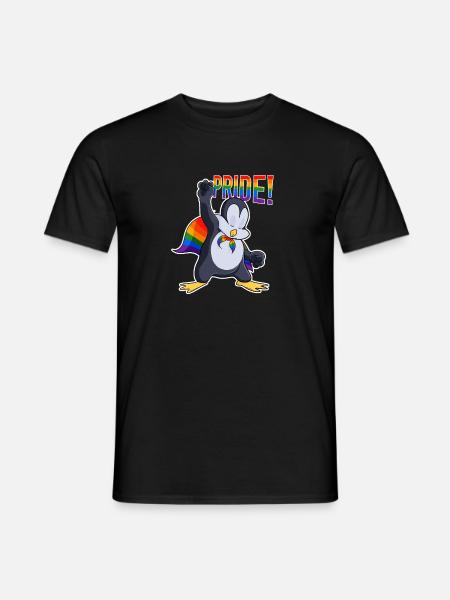 Penguin I LGBTQ Flag I Rainbow Flag I Gay Pride - Mænd T-shirt - sort