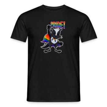 Skunk I LGBTQ Flag I Rainbow Flag I Gay Pride - Men's T-Shirt - black - Front - AI Model Male 178 light (178cm)