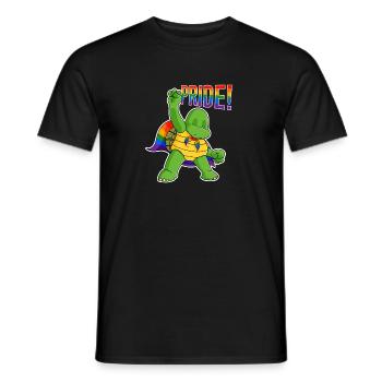 Turtle I LGBTQ Flag I Rainbow Flag I Gay Pride - Men's T-Shirt - black - Front - AI Model Male 178 light (178cm)