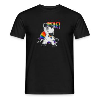 Zebra I LGBTQ Flag I Rainbow Flag I Gay Pride - Männer T-Shirt - Schwarz - Vorne - AI Model Male 178 light (178cm)