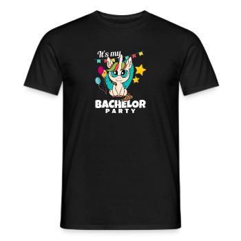 Bachelorette Funny Unicorn Pour Femmes C’est Ma Bache - T-shirt homme - noir - Devant - AI Model Male 178 light (178cm)
