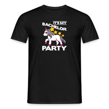 It's My Bachelor Party For Groom Naughty Funny Men - Männer T-Shirt - Schwarz - Vorne - AI Model Male 178 light (178cm)