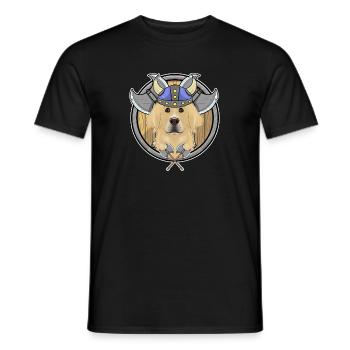 Labrador I Valhalla I Viking - Männer T-Shirt - Schwarz - Vorne - AI Model Male 178 light (178cm)