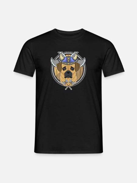 Puggle I Valhalla I Viking - Men's T-Shirt - black