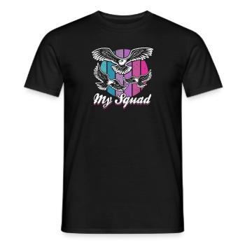 Bird of Prey funny falconer saying hunting design - Men's T-Shirt - black - Front - AI Model Male 178 light (178cm)