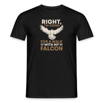 Bird of Prey funny falconer saying hunting design - Men's T-Shirt - black - Front - AI Model Male 178 light (178cm)