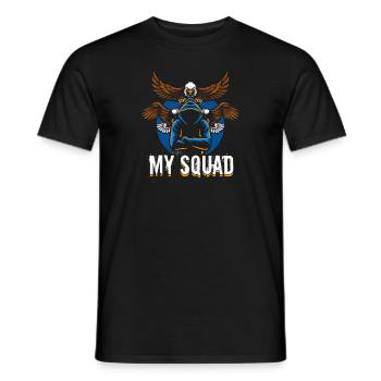 Bird of Prey funny falconer saying hunting design - Men's T-Shirt - black - Front - AI Model Male 178 light (178cm)