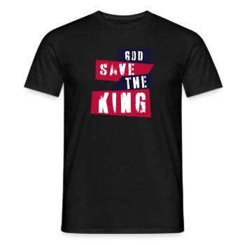 God save the King - Men's T-Shirt - black - Front - AI Model Male 178 light (178cm)