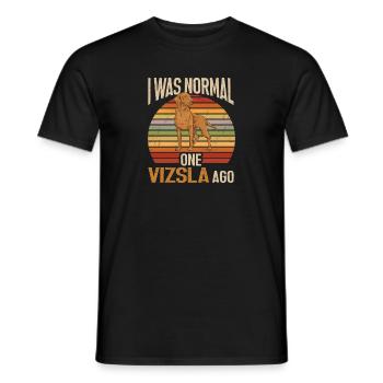 Vizsla Ich war normal vor einem Vizsla - Männer T-Shirt - Schwarz - Vorne - AI Model Male 178 light (178cm)