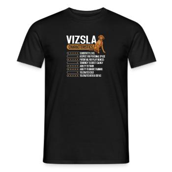 Vizsla caractéristiques de Vizsla hongrois - T-shirt homme - noir - Devant - AI Model Male 178 light (178cm)