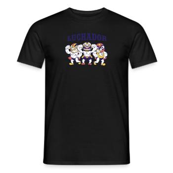 Luchador Funny Mexican Wrestling - Männer T-Shirt - Schwarz - Vorne - AI Model Male 178 light (178cm)