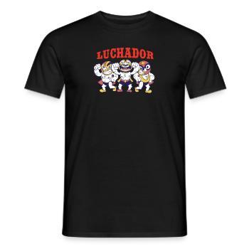 Luchador Mexikanischer Ringkampf Lucha Libre - Männer T-Shirt - Schwarz - Vorne - AI Model Male 178 light (178cm)