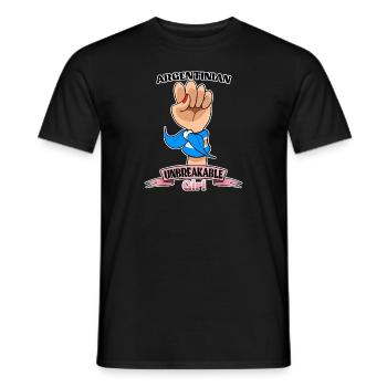 Fille argentine Incassable I Héritage Argentine - T-shirt homme - noir - Devant - AI Model Male 178 light (178cm)