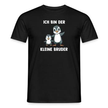 Pinguine Kleiner Bruder - Ich bin der kleine - Männer T-Shirt - Schwarz - Vorne - AI Model Male 178 light (178cm)