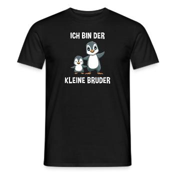 Pinguine Kleiner Bruder - Ich bin der kleine - Männer T-Shirt - Schwarz - Vorne - AI Model Male 178 light (178cm)