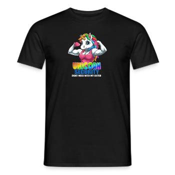 Lion Security Dont Mess With My Sister Funny Big - Männer T-Shirt - Schwarz - Vorne - AI Model Male 178 light (178cm)