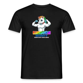 Vater Einhorn Security Papa - Ärgere Nicht Meine - Männer T-Shirt - Schwarz - Vorne - AI Model Male 178 light (178cm)