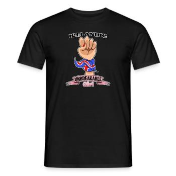 Fille islandaise incassable I Héritage islandais - T-shirt homme - noir - Devant - AI Model Male 178 light (178cm)