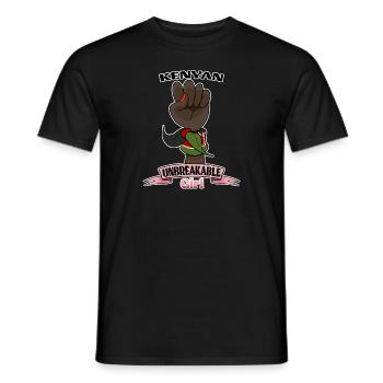 Kenyan Girl Unbreakable I Kenyan Heritage I Kenya - T-shirt homme - noir - Devant - AI Model Male 178 light (178cm)
