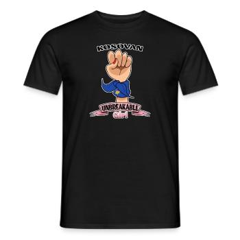 Fille kosovare incassable I Patrimoine kosovar I - T-shirt homme - noir - Devant - AI Model Male 178 light (178cm)