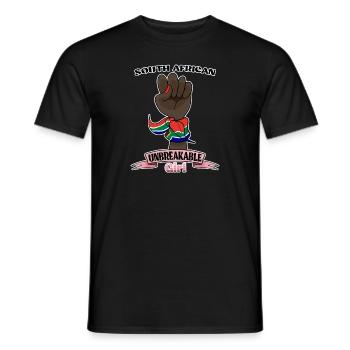 Fille sud-africaine Incassable I Heritage South - T-shirt homme - noir - Devant - AI Model Male 178 light (178cm)