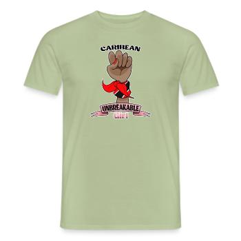 Caribean Girl Unbreakable Heritage Trinidad et - T-shirt homme - vert sauge - Devant - AI Model Male 178 light (178cm)