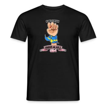 Fille suédoise incassable I Héritage suédois I - T-shirt homme - noir - Devant - AI Model Male 178 light (178cm)