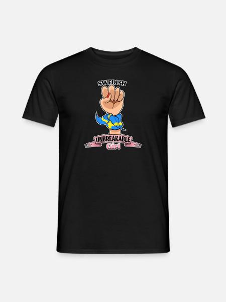 Swedish Girl Unbreakable I Swedish Heritage I - T-shirt herr - svart