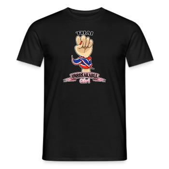 Thai Girl Unbreakable I Thai Heritage I Thailand - Men's T-Shirt - black - Front - AI Model Male 178 light (178cm)
