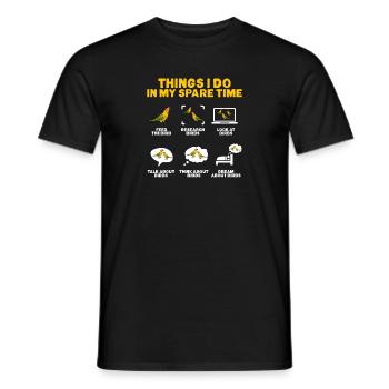 Molinasittich Perroquet Oiseau Perruche du Soleil - T-shirt homme - noir - Devant - AI Model Male 178 light (178cm)