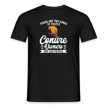 Molinasittich Perroquet Oiseau Perruche du Soleil - T-shirt homme - noir - Devant - AI Model Male 178 light (178cm)