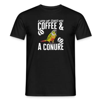 Molinasittich Perroquet Oiseau Perruche du Soleil - T-shirt homme - noir - Devant - AI Model Male 178 light (178cm)