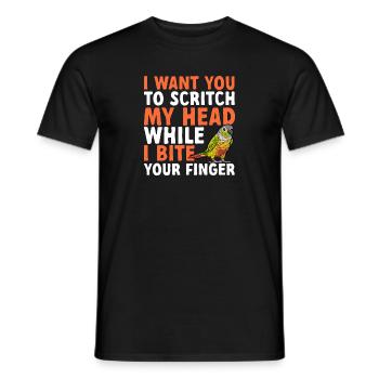 Molinasittich Perroquet Oiseau Perruche du Soleil - T-shirt homme - noir - Devant - AI Model Male 178 light (178cm)