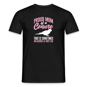 Molinasittich Perroquet Oiseau Perruche du Soleil - T-shirt homme - noir - Devant - AI Model Male 178 light (178cm)