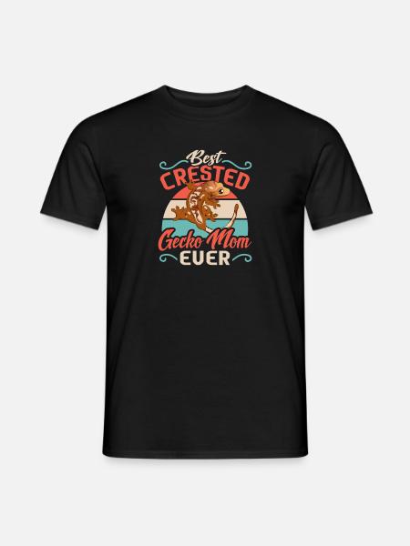 Kronengecko Eidechse Reptil Herpetologe - Männer T-Shirt - Schwarz