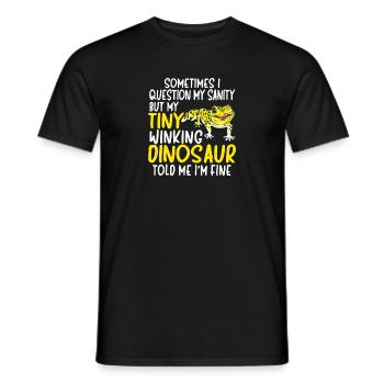 Leopard Gecko Lizard Reptiles Herpetologist - Men's T-Shirt - black - Front - AI Model Male 178 light (178cm)