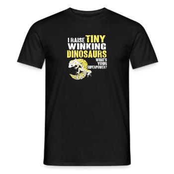 Leopardgecko Eidechse Reptilien Herpetologe - Männer T-Shirt - Schwarz - Vorne - AI Model Male 178 light (178cm)