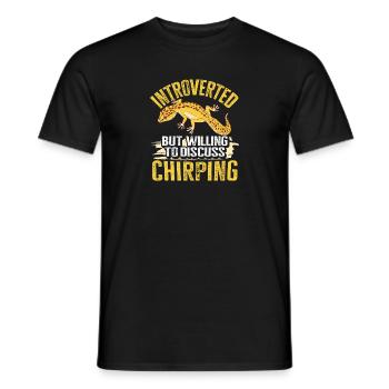 Leopardgecko Eidechse Reptilien Herpetologe - Männer T-Shirt - Schwarz - Vorne - AI Model Male 178 light (178cm)