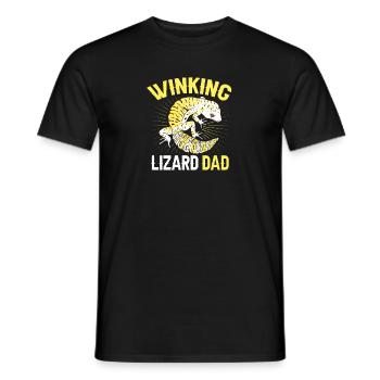 Leopard Gecko Lizard Reptiles Herpetologist - Men's T-Shirt - black - Front - AI Model Male 178 light (178cm)