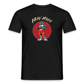 Krav Maga Pitbull - Israelische - Männer T-Shirt - Schwarz - Vorne - AI Model Male 178 light (178cm)
