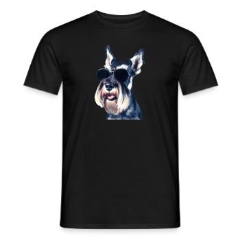 Miniature Schnauzer - Men's T-Shirt - black - Front - AI Model Male 178 light (178cm)