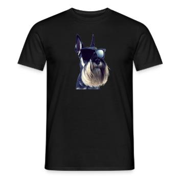 Miniature Schnauzer - Men's T-Shirt - black - Front - AI Model Male 178 light (178cm)