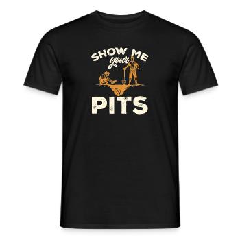 Archaeology Gift Archaeologist - Men's T-Shirt - black - Front - AI Model Male 178 light (178cm)