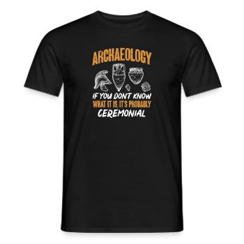 Archaeology Gift Archaeologist - Men's T-Shirt - black - Front - AI Model Male 178 light (178cm)