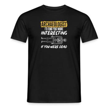 Archaeology Gift Archaeologist - Men's T-Shirt - black - Front - AI Model Male 178 light (178cm)