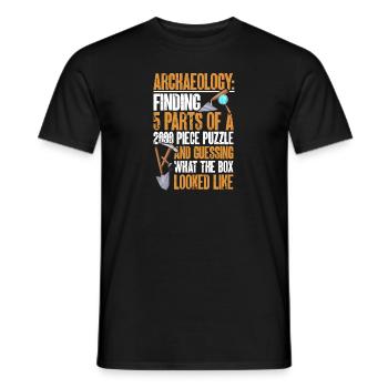 Archaeology Gift Archaeologist - Men's T-Shirt - black - Front - AI Model Male 178 light (178cm)
