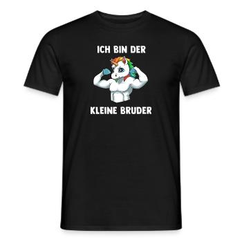Einhorn Bruder Kleiner Bruder - Ich bin der kleine - Männer T-Shirt - Schwarz - Vorne - AI Model Male 178 light (178cm)