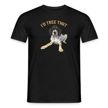Bluetick Coonhound Gift Funny Saying - Men's T-Shirt - black - Front - AI Model Male 178 light (178cm)