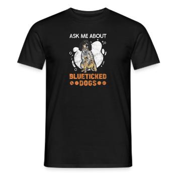 Bluetick Coonhound Gift Funny Saying - Men's T-Shirt - black - Front - AI Model Male 178 light (178cm)
